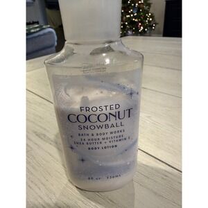 Bath and Body Works Frosted Coconut Snowball Body Lotion 8 oz  1/2 full